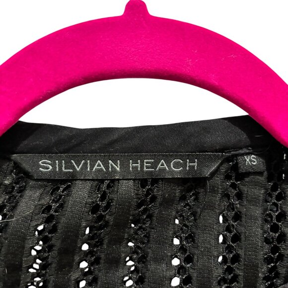 Silvian Heach Black Open Knit, Satin Lined Jacket XS - Picture 2 of 6